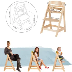 Roba Chaise évolutive + tablette Sit Up Fun Bois Naturel