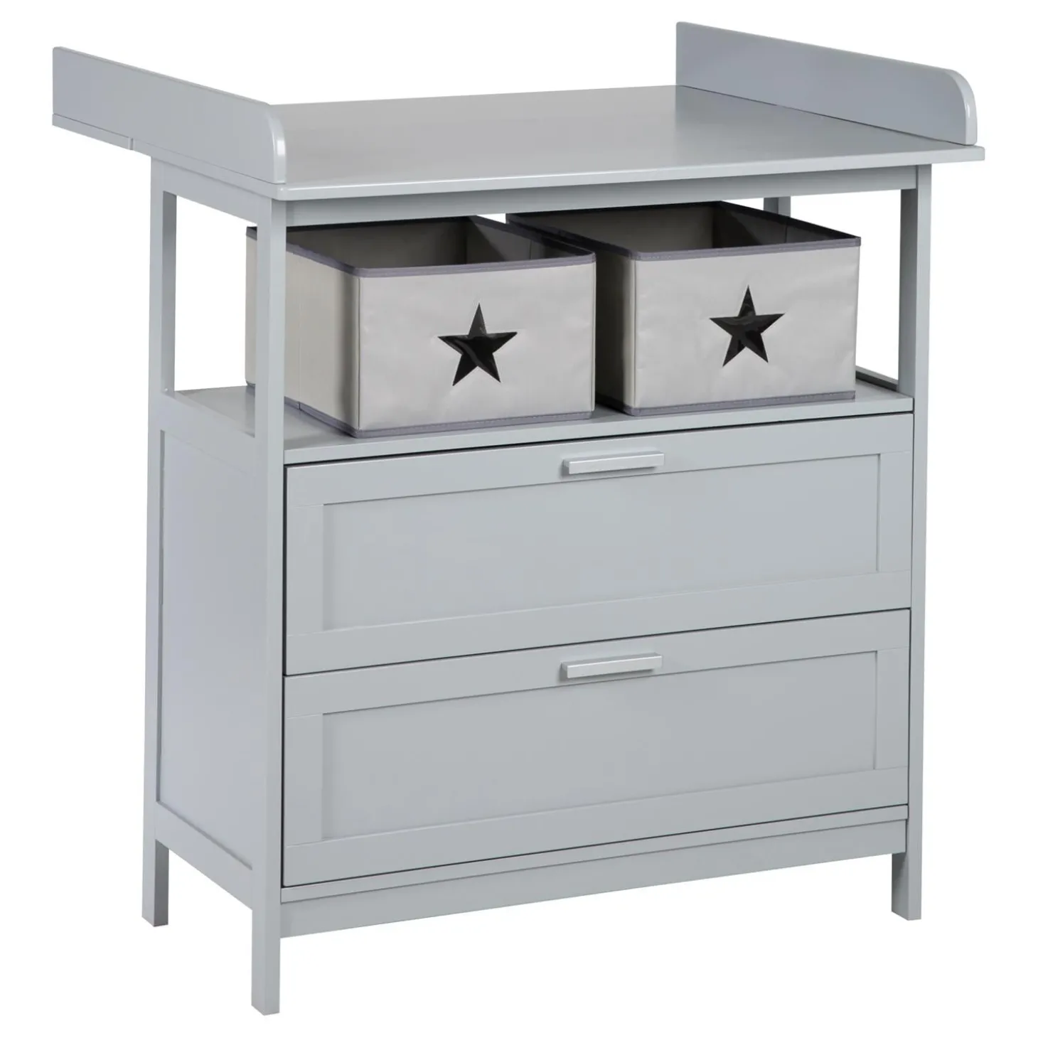 Roba Commode à langer 2 tiroirs Hambourg Gris