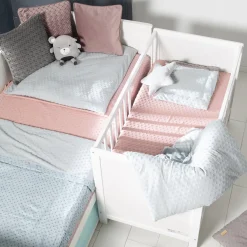 Roba Lit cododo + Commode à langer 2 portes Hambourg Blanc