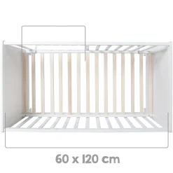 Roba Lit cododo + Commode à langer 2 portes Hambourg Blanc