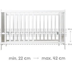Roba Lit cododo + Commode à langer 2 portes Hambourg Blanc