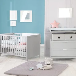 Roba Lit cododo + Commode à langer tiroirs Hambourg Gris