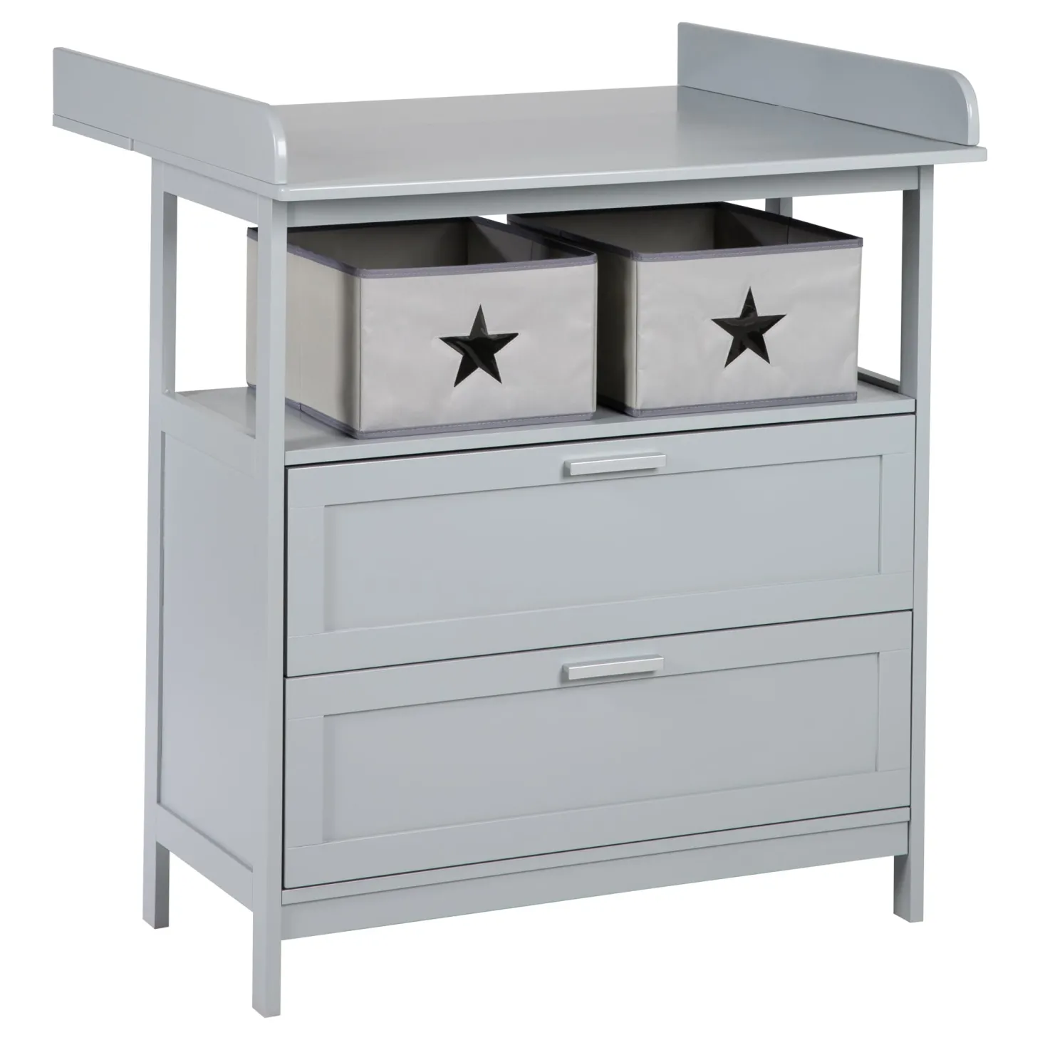 Roba Lit cododo + Commode à langer tiroirs Hambourg Gris