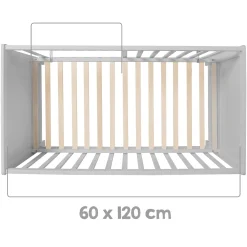 Roba Lit cododo + Commode à langer tiroirs Hambourg Gris