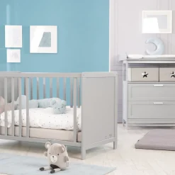Roba Lit cododo + Commode à langer tiroirs Hambourg Gris