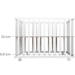 Roba Parc rectangulaire pliant en portefeuille Bois Bicolore