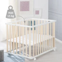 Roba                    Parc rectangulaire pliant en portefeuille    Bois Bicolore
