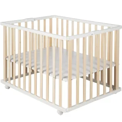 Roba Parc rectangulaire pliant en portefeuille Bois Bicolore