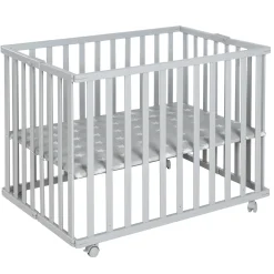 Roba                    Parc rectangulaire pliant en portefeuille    Gris