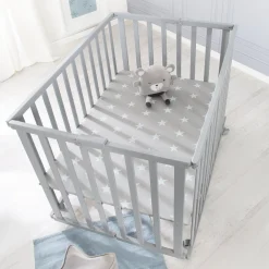 Roba Parc rectangulaire pliant en portefeuille Gris