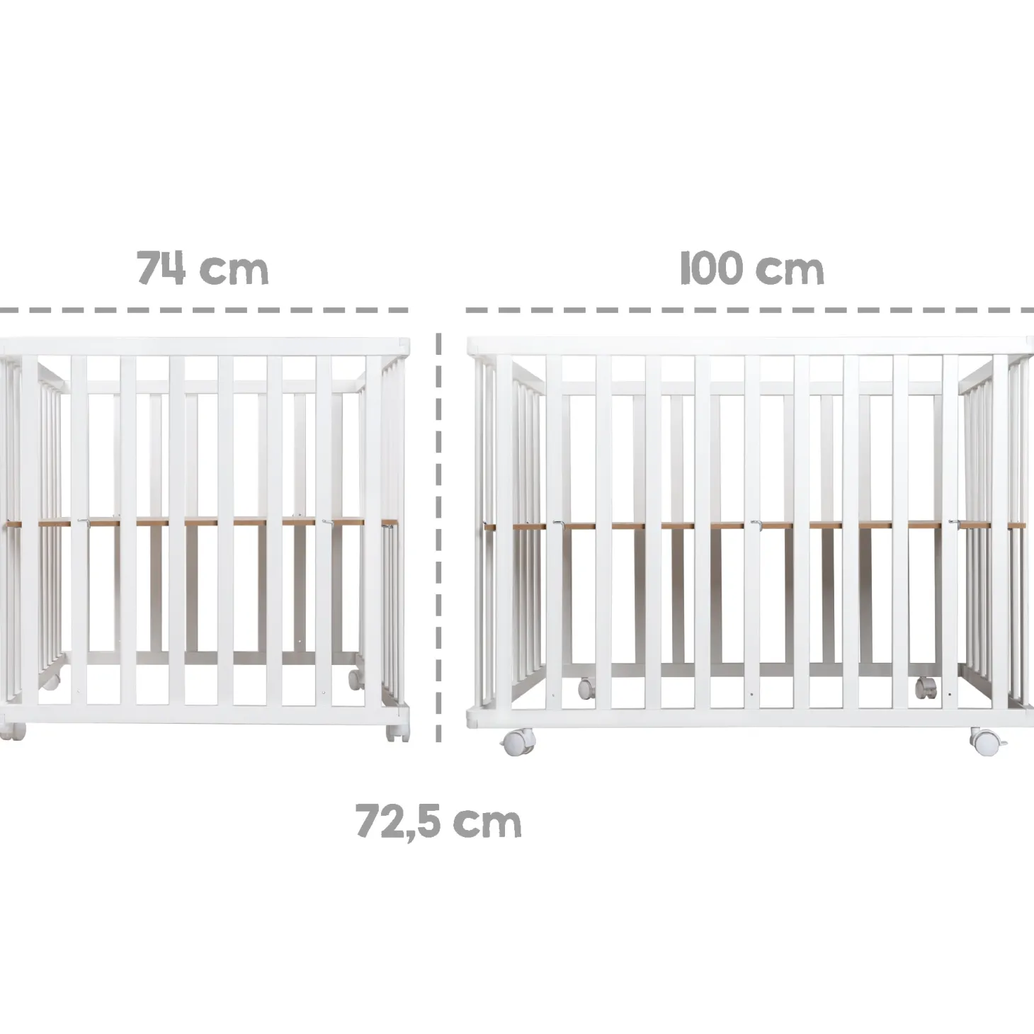 Roba Parc rectangulaire pliant en portefeuille Gris