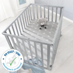 Roba Parc rectangulaire pliant en portefeuille Gris