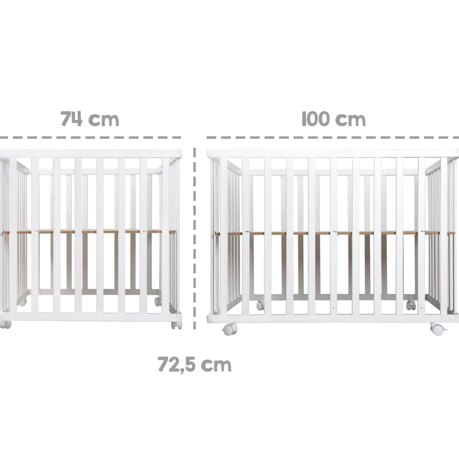 Roba Parc rectangulaire pliant en portefeuille Blanc 75x100 cm