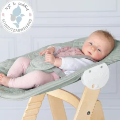 Roba Set Transat + chaise haute évolutive Born Up vert givré