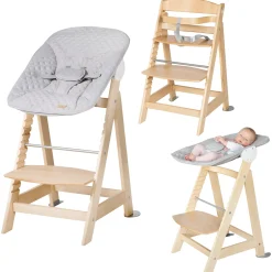 Roba                    Set Transat + chaise haute évolutive Born Up    Bois Naturel
