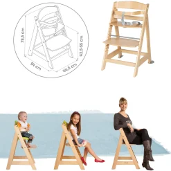 Roba                    Set Transat + chaise haute évolutive Born Up    Bois Naturel