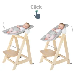 Roba                    Set Transat + chaise haute évolutive Born Up    Bois Naturel