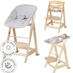 Roba                    Set Transat + chaise haute évolutive Born Up    Bois Naturel