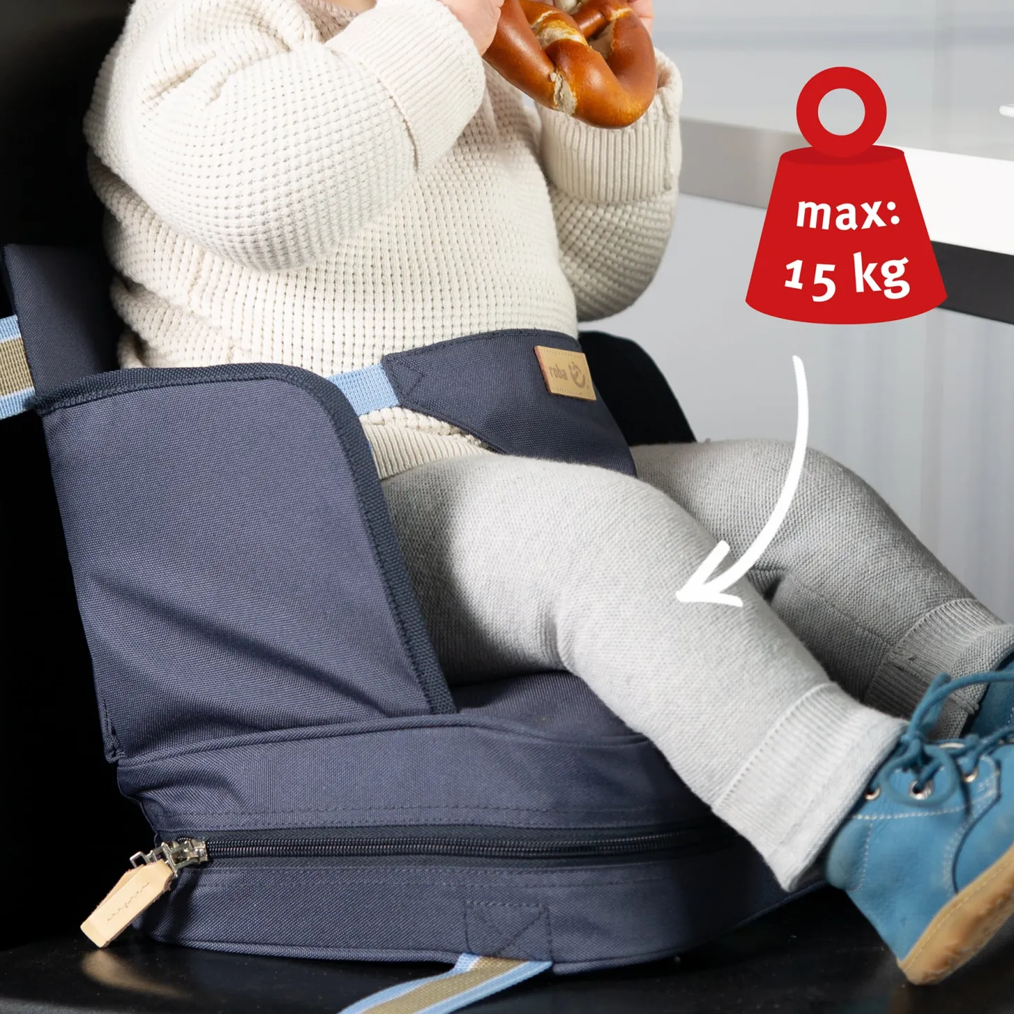 Roba Siège réhausseur Boostergonflable Little Stars Gris Foncé