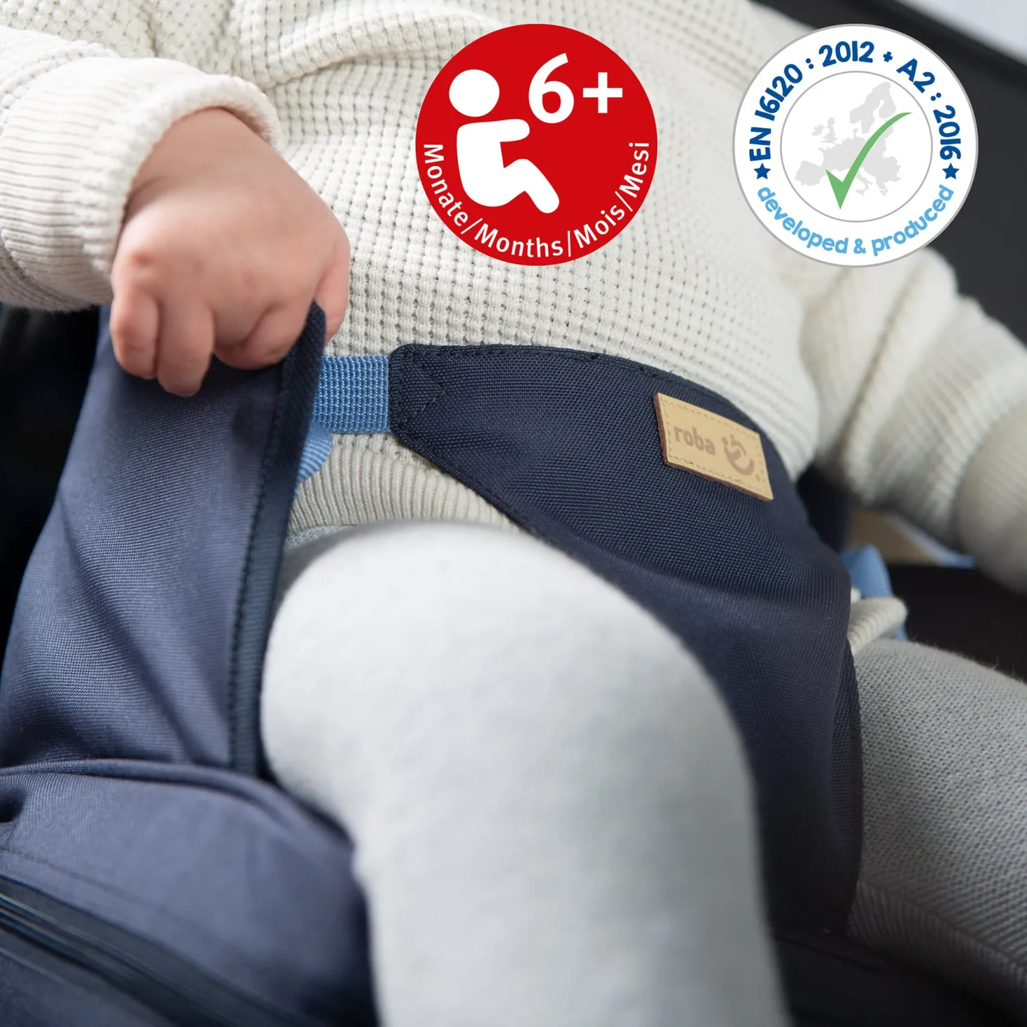 Roba Siège réhausseur Boostergonflable Little Stars Gris Foncé