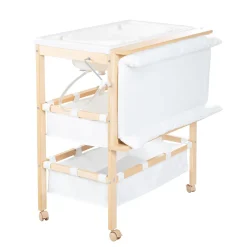 Roba                    Table à langer Baby Pool 2 rabattable + baignoire     Bois Naturel