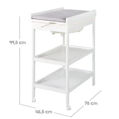 Roba Table à langer Baby Pool rabattable + baignoire Gris