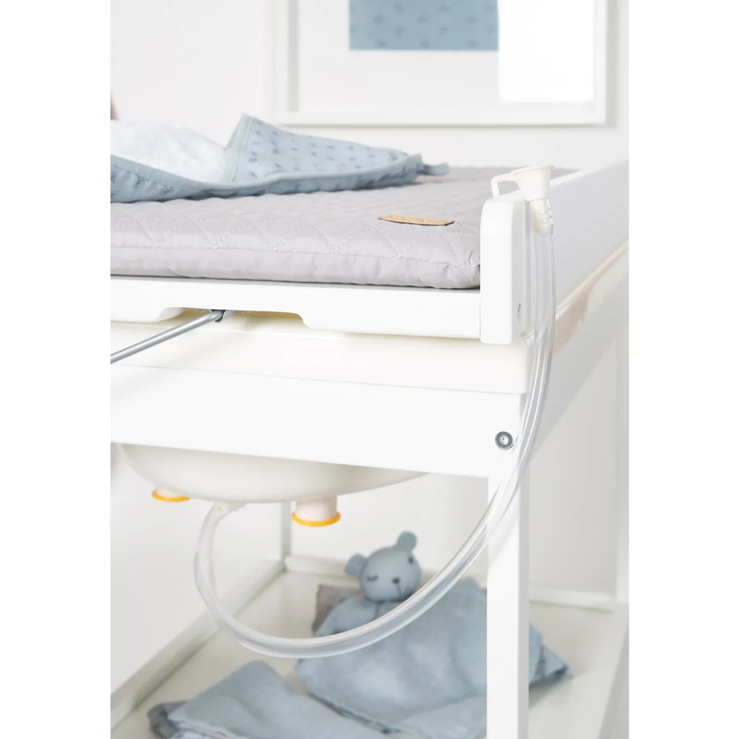Roba Table à langer Baby Pool rabattable + baignoire Gris