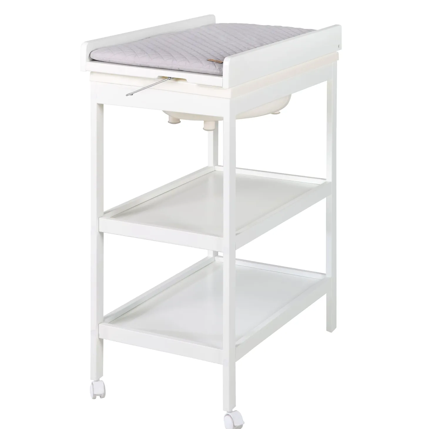 Roba Table à langer Baby Pool rabattable + baignoire Gris