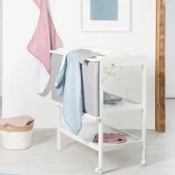 Roba Table à langer Baby Pool rabattable + baignoire Gris