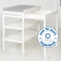 Roba Table à langer extensible + baignoire coulissante Gris