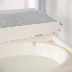 Roba Table à langer extensible + baignoire coulissante Gris