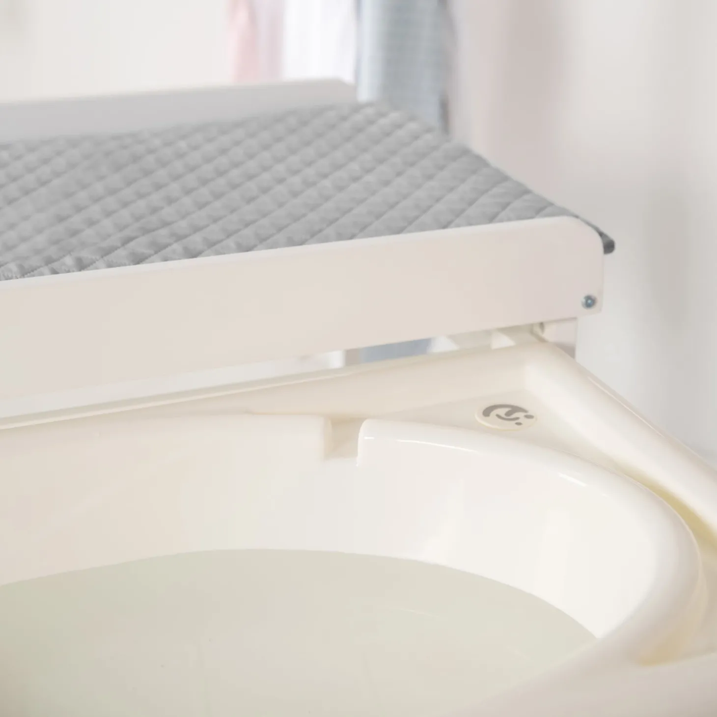 Roba Table à langer extensible + baignoire coulissante Gris