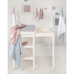 Roba Table à langer extensible + baignoire coulissante Gris