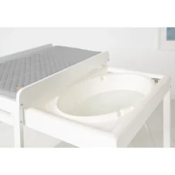 Roba Table à langer extensible + baignoire coulissante Gris