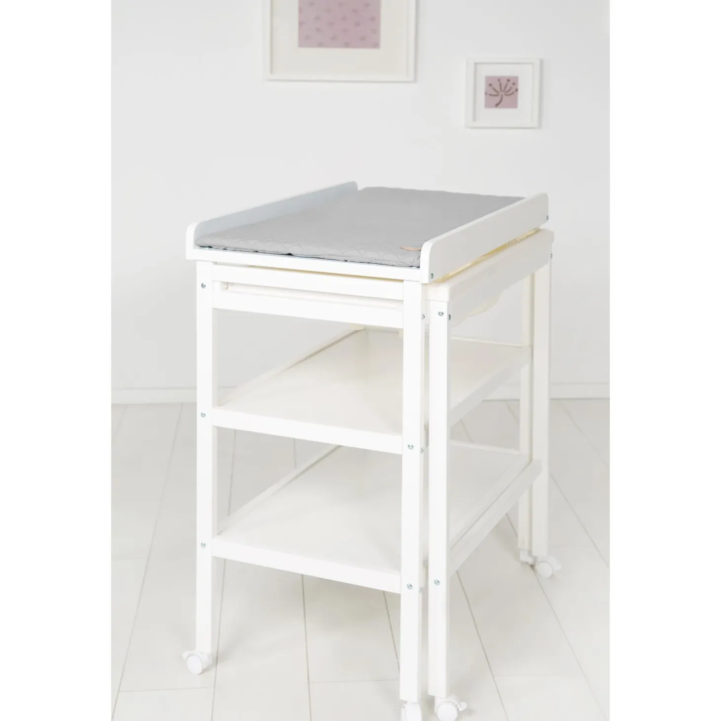Roba Table à langer extensible + baignoire coulissante Gris