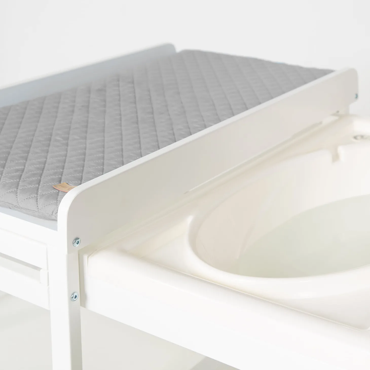 Roba Table à langer extensible + baignoire coulissante Gris