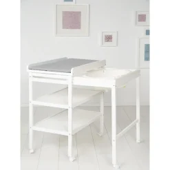 Roba Table à langer extensible + baignoire coulissante Gris