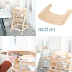 Roba Tablette adaptable chaise évolutive Sit Up Flex Bois naturel