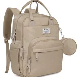 Ruvalino Sac à dos à langer multi-fonctions Beige