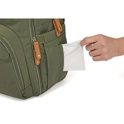 Ruvalino Sac à dos à langer multifonctions Vert Kaki