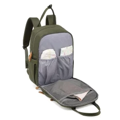 Ruvalino Sac à dos à langer multifonctions Vert Kaki
