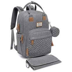 Ruvalino                    Sac à dos à langer multifonctions    Gris Clair