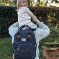 Ruvalino Sac à dos à langer multifonctions Gris Foncé