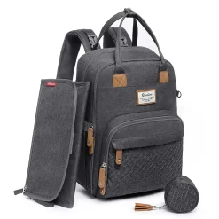 Ruvalino Sac à dos à langer multifonctions Gris Foncé