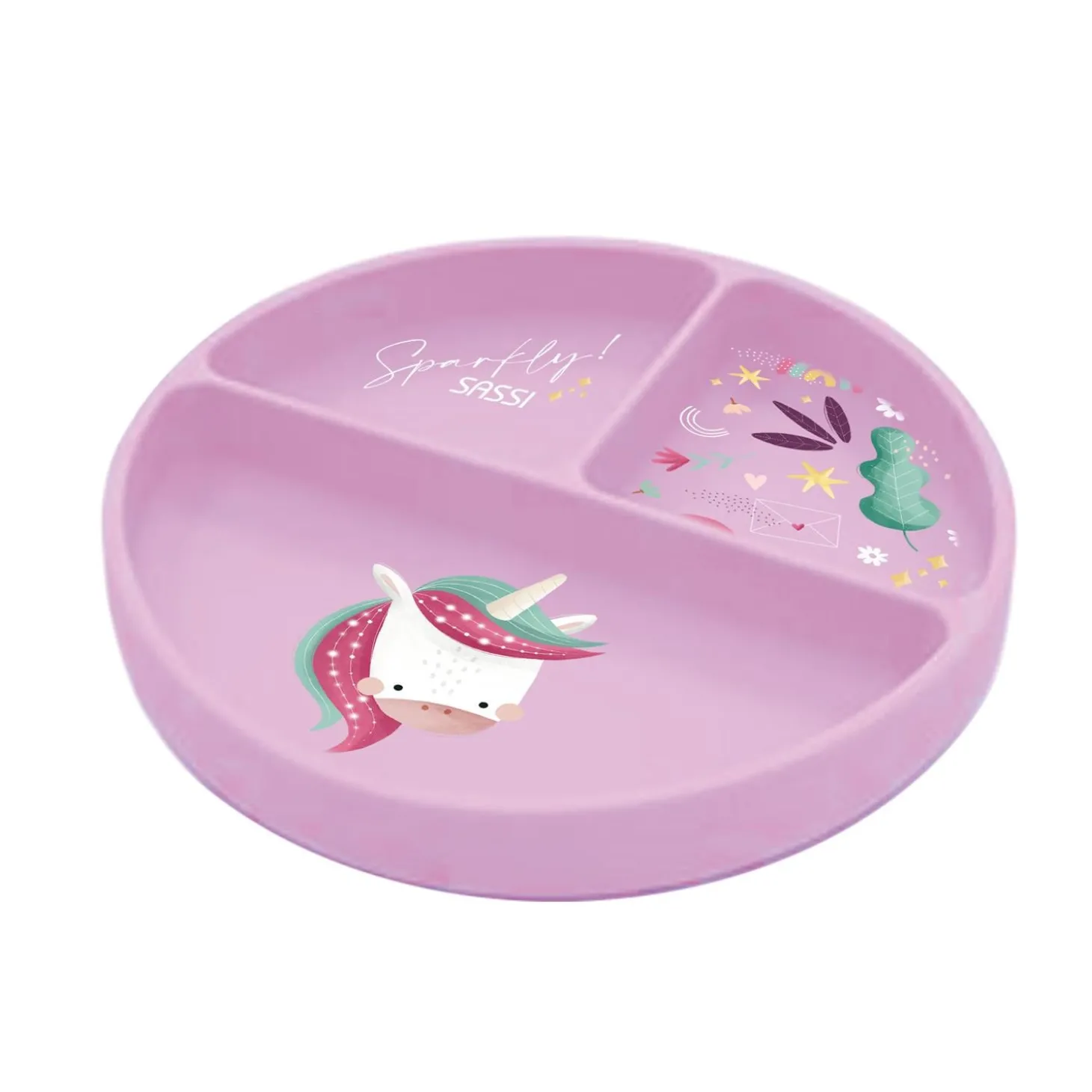 Sassi Junior Assiette silicone Sparkly The Unicorn