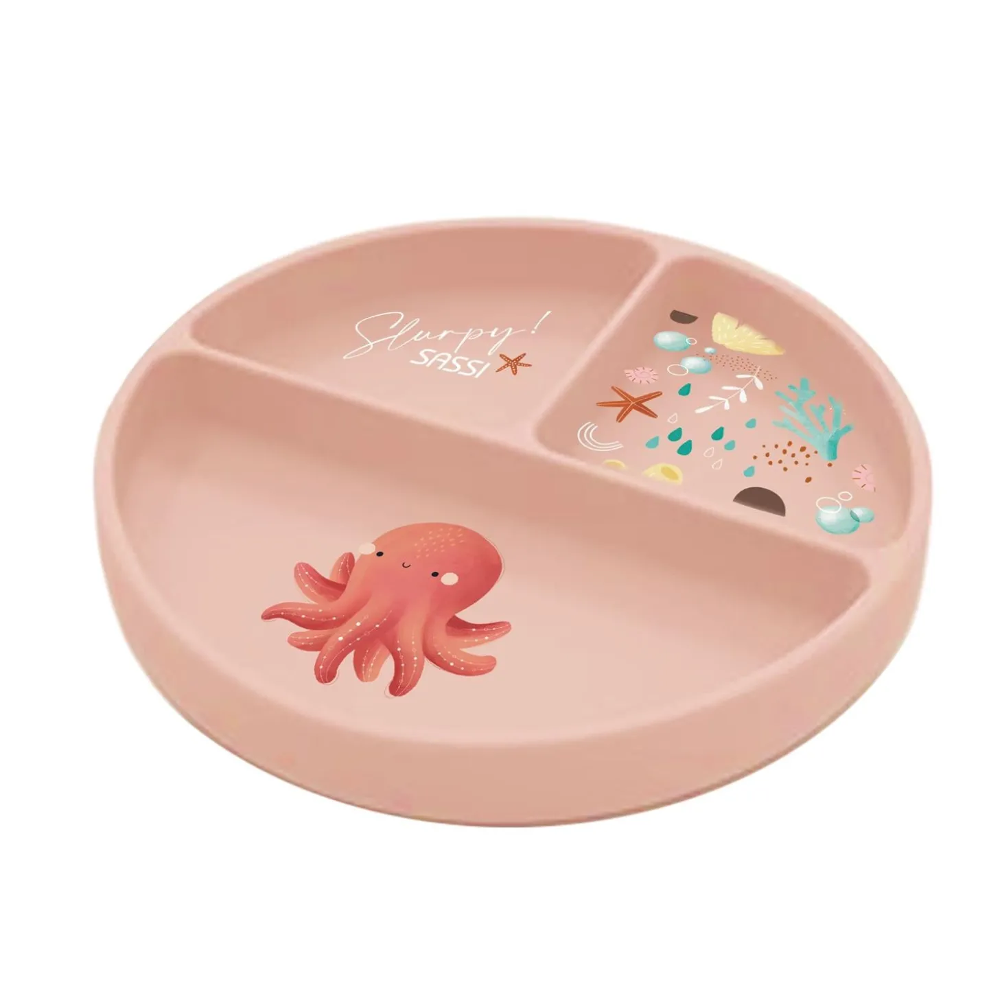 Sassi Junior Assiette silicone Slurpy The Octopus