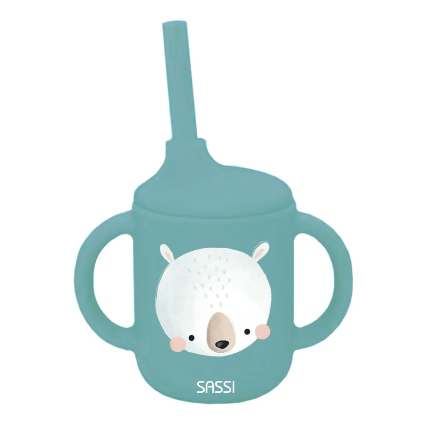 Sassi Junior Tasse avec paille silicone Munchy The Bear