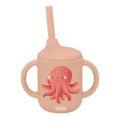 Sassi Junior                    Tasse avec paille silicone    Slurpy The Octopus