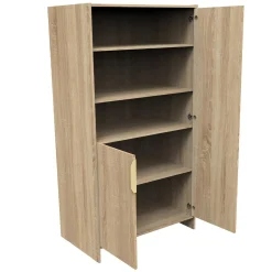 Sauthon Armoire 2 portes azur Chêne Doré