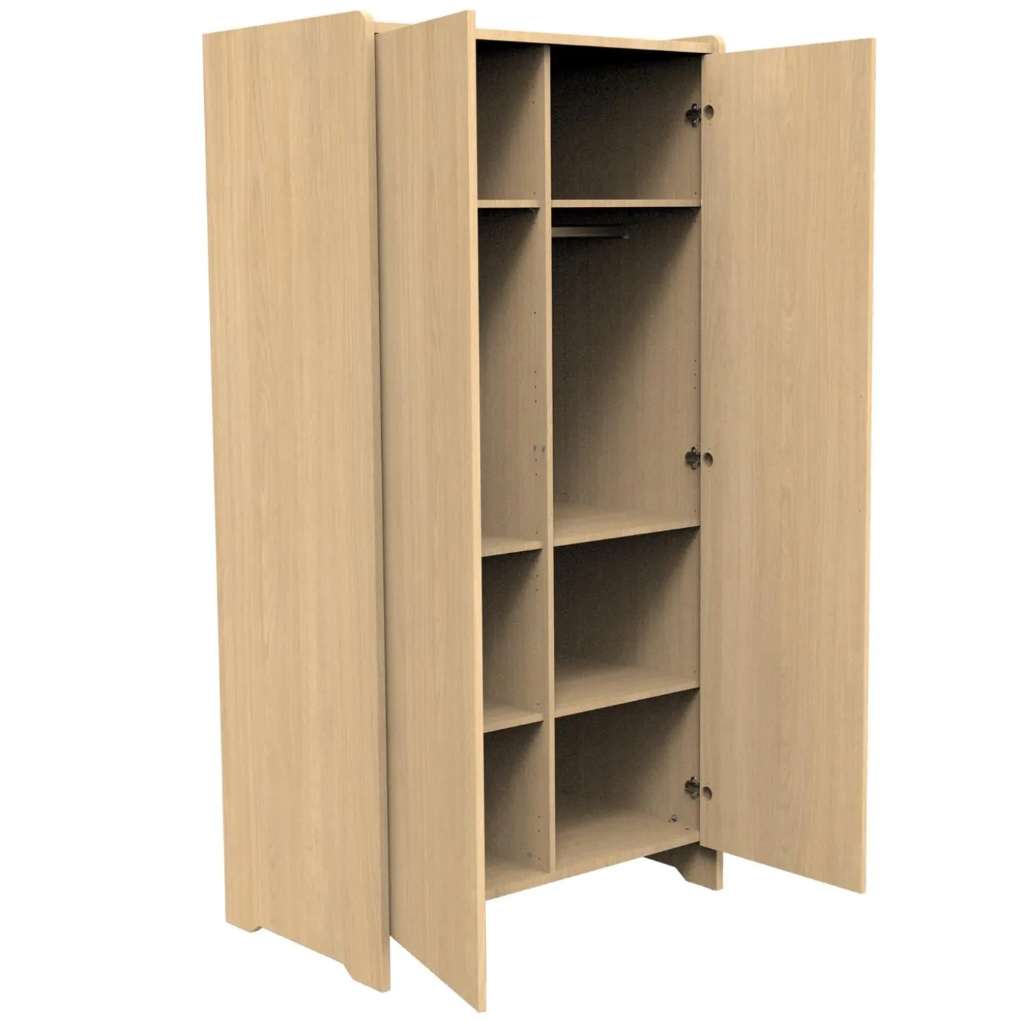 Sauthon Armoire 2 portes cannelle Chêne Miel